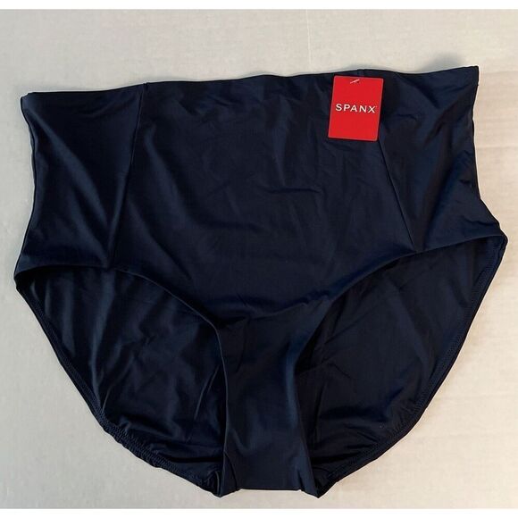 Spanx 50125R Women Sz XSmall Sunkissed Navy Classic High Rise Swim Brief Bottom - Picture 3 of 8